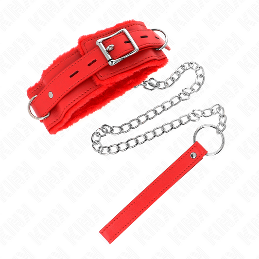 KINK COLAR COM TRELA 65 CM COM RESTRIyoES VERMELHO 36 42 CM X 55 CM
