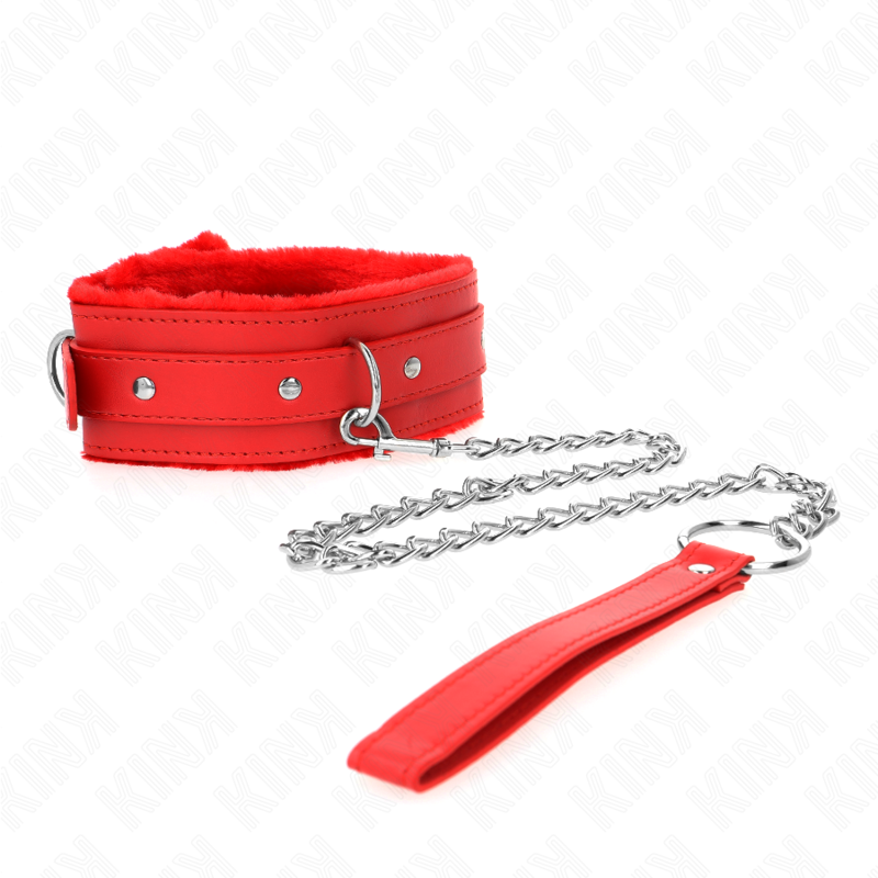 KINK COLAR COM TRELA 65 CM COM RESTRIyoES VERMELHO 36 42 CM X 55 CM