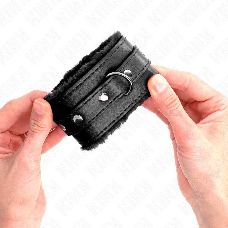 KINK PULSO PREMIUM FORRO DE PELE PRETO COM CINTO PRETO AJUSTaVEL 17 29 CM X 6 CM