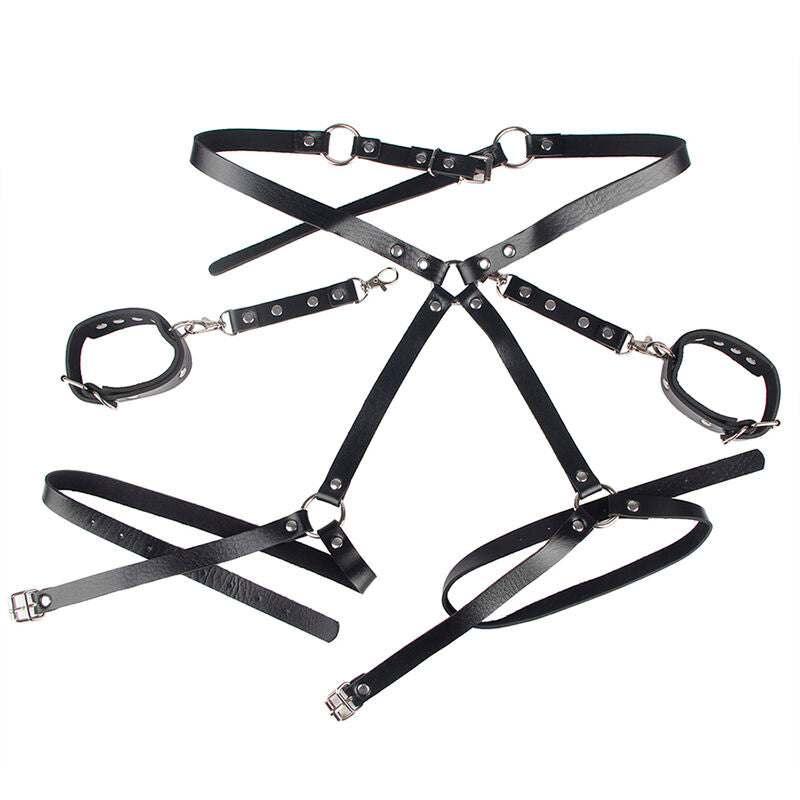 SUBBLIME 953690 ALGEMAS COM CINTO DE BONDAGE PRETO TAMANHO uNICO