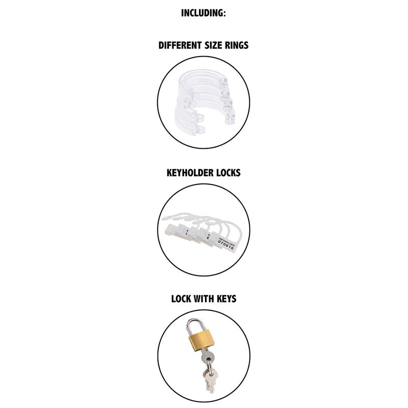 HIDDEN DESIRE EXTREME GAIOLA DE PeNIS DE CASTIDADE ACRiLICO AJUSTaVEL TRANSPARENTE