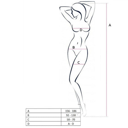 PASSION WOMAN BS062 BODYSTOCK BRANCO TAMANHO uNICO