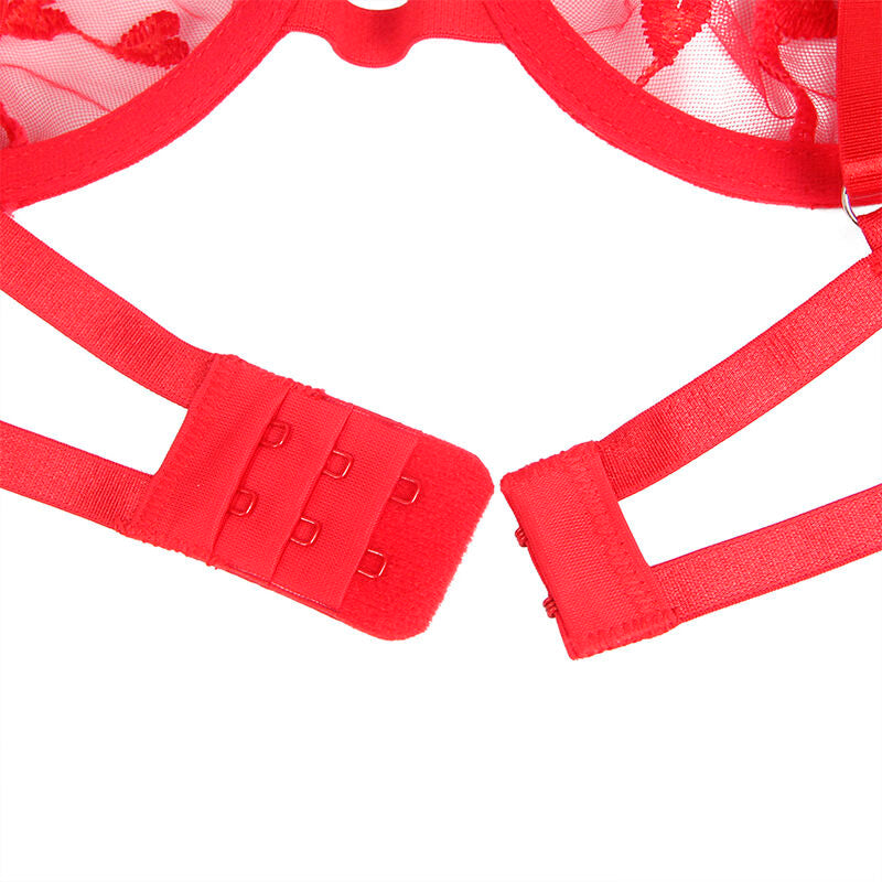 SUBBLIME 954321 SUTIa COM ESTAMPA DE CORAyaO TANGA CINTO LIGA VERMELHO S M