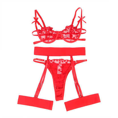 SUBBLIME 954321 SUTIa COM ESTAMPA DE CORAyaO TANGA CINTO LIGA VERMELHO S M