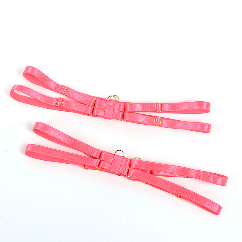 SUBBLIME 955298 CONJUNTO DE SUTIa COM COLAR E DETALHES NAS PERNAS ROSA FLUORESCENTE S M