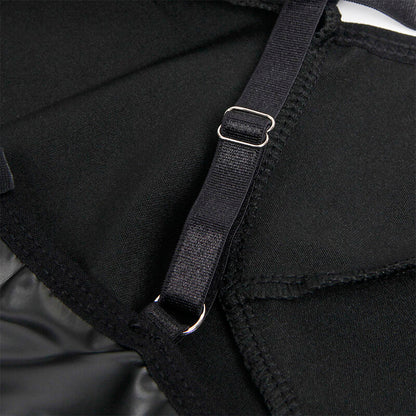 SUBBLIME 955373 VESTIDO COM ALyAS DE COURO PRETO S M