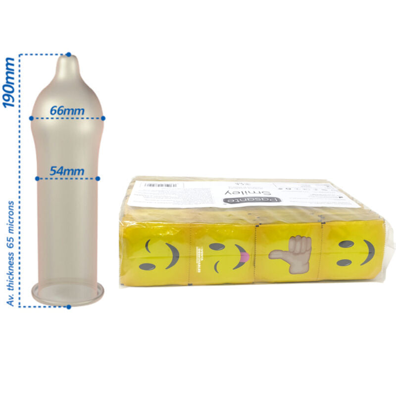 PASANTE SACO DE PRESERVATIVOS SMILEY 144 UNIDADES