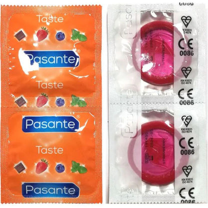 PASANTE SACO DE PRESERVATIVO SABOR MORANGO 144 UNIDADES