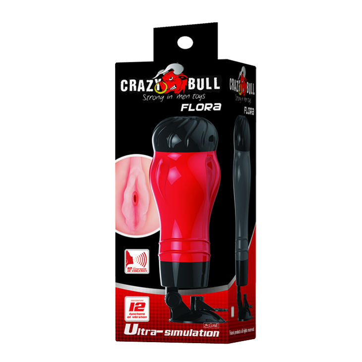 CRAZY BULL FLORA VAGINA COM BASE MASTURBADOR DE VOZ