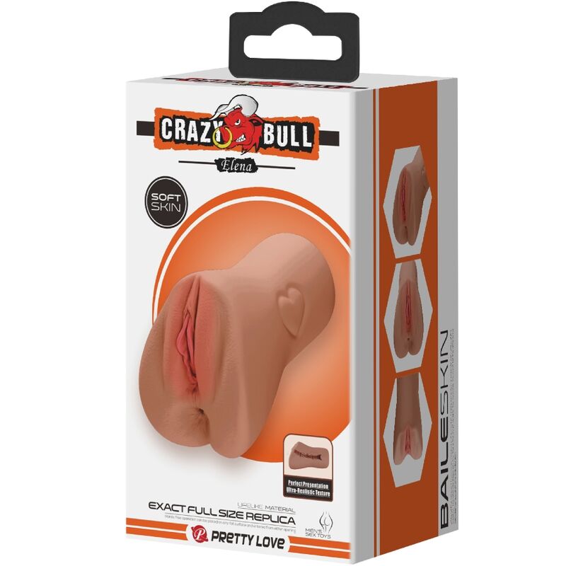 CRAZY BULL DESIGN DE VAGINA E aNUS ESCARLATE COM CARNE DE CORAyaO