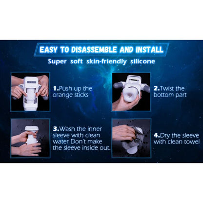 GAME CUP MASTURBADOR DE VIBRAyaO DE IMPULSO COM FUNyaO DE AQUECIMENTO E SUPORTE MoVEL PRETO