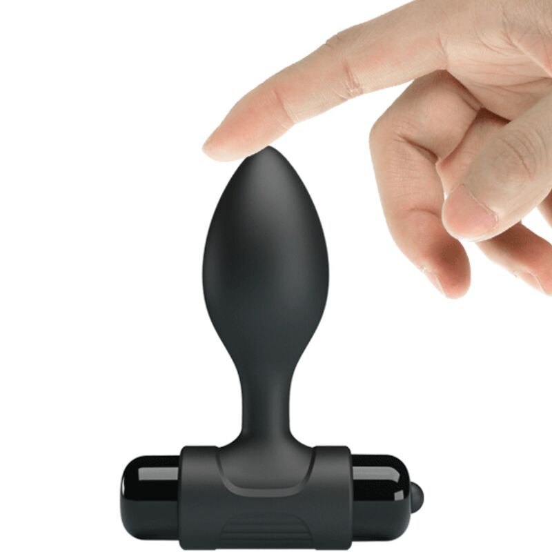 PRETTY LOVE VIBRA BUTT 10 VIBRAyoES PLUG ANAL PRETO