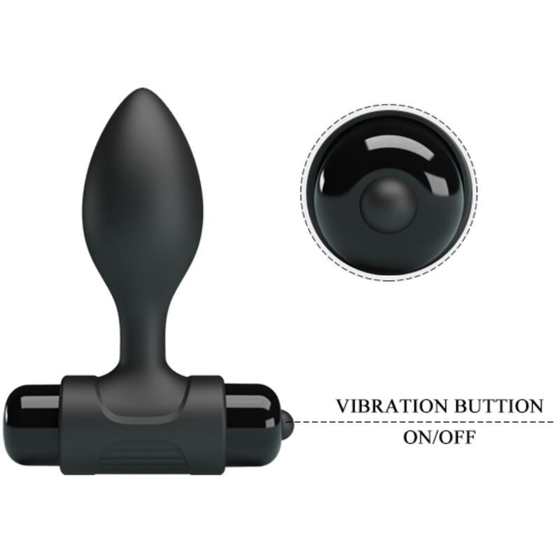 PRETTY LOVE VIBRA BUTT 10 VIBRAyoES PLUG ANAL PRETO