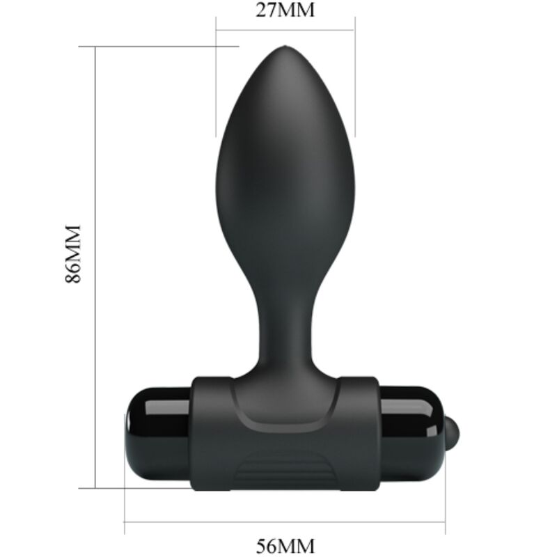 PRETTY LOVE VIBRA BUTT 10 VIBRAyoES PLUG ANAL PRETO