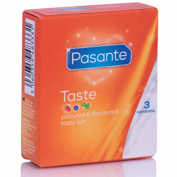 PASANTE DE PRESERVATIVOS SABORES 3 UNIDADES