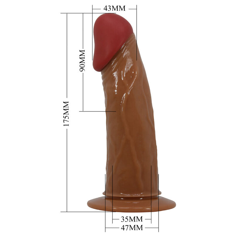PRETTY LOVE STARKS CUECAS DE ARNeS DILDO VIBRAO MULTI VELOCIDADE 175 CM CASTANHO CLARO