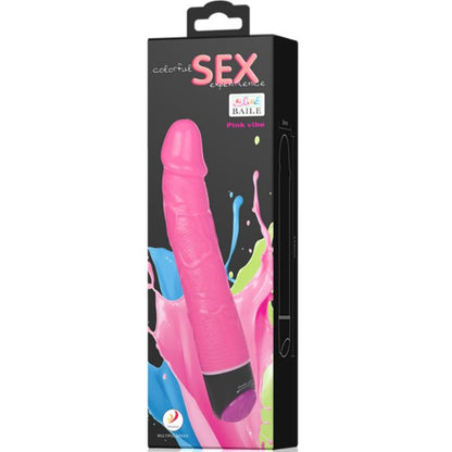 BAILE VIBRADOR SEXO REALISTA COLORIDO ROSA 23 CM
