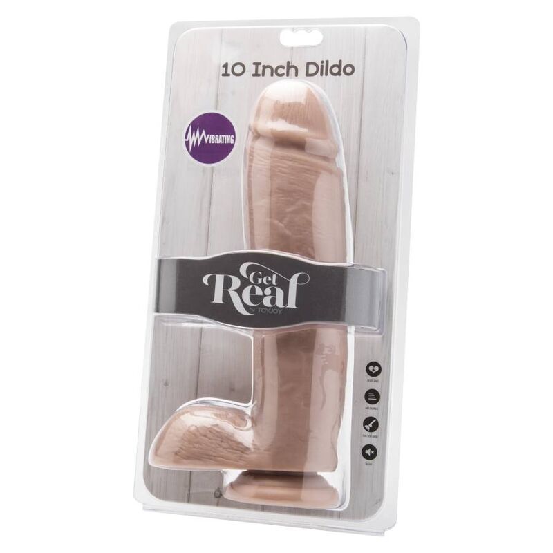 GET REAL DILDO 255 CM COM BOLAS VIBRADOR PELE