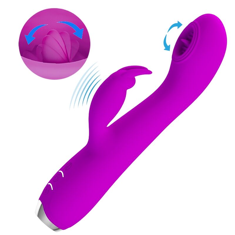 PRETTY LOVE RACHEL VIBRADOR RECARREGaVEL COM ONDAS ESTIMULANTES ROXO
