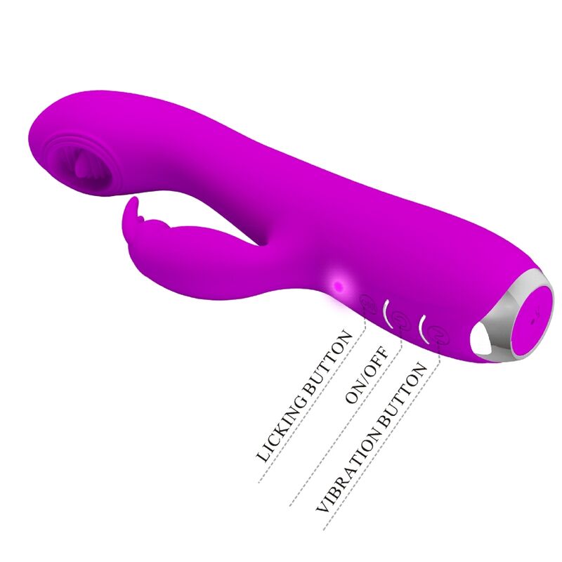 PRETTY LOVE RACHEL VIBRADOR RECARREGaVEL COM ONDAS ESTIMULANTES ROXO
