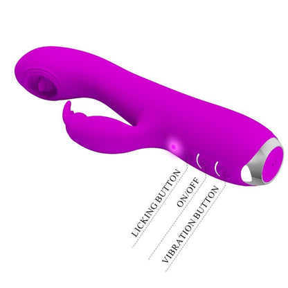 PRETTY LOVE RACHEL VIBRADOR RECARREGaVEL COM ONDAS ESTIMULANTES ROXO