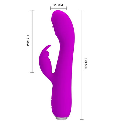 PRETTY LOVE RACHEL VIBRADOR RECARREGaVEL COM ONDAS ESTIMULANTES ROXO