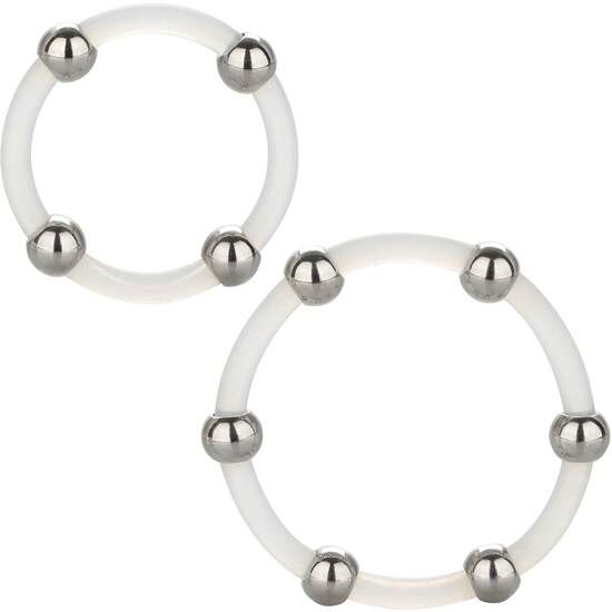 CALEXOTICS CONJUNTO DE ANeIS DE SILICONE COM FRESAS DE AO