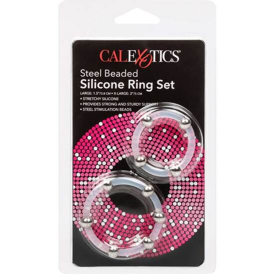 CALEXOTICS CONJUNTO DE ANeIS DE SILICONE COM FRESAS DE AO