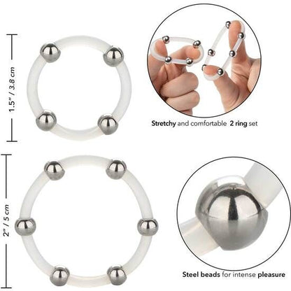 CALEXOTICS CONJUNTO DE ANeIS DE SILICONE COM FRESAS DE AO