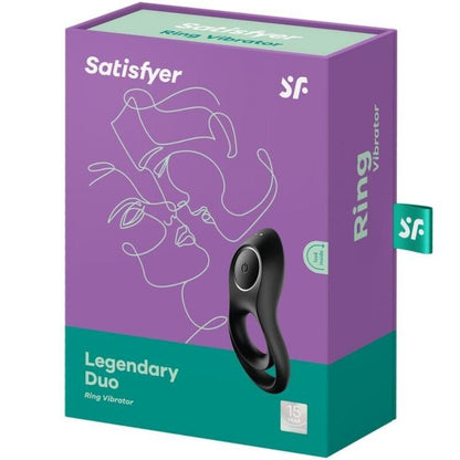 SATISFYER VIBRADOR DE ANeIS LENDRIO DUO PRETO