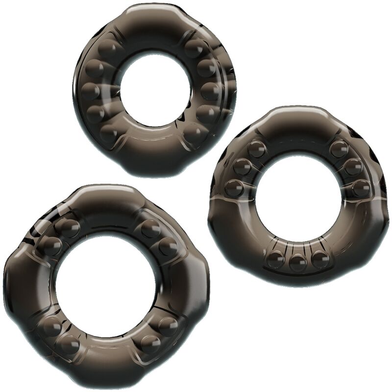 BAILE COCK RINGS YVONNE CONJUNTO 3 ANeIS PARA PeNIS