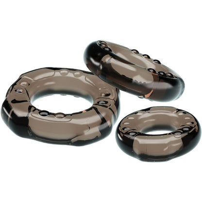 BAILE COCK RINGS YVONNE CONJUNTO 3 ANeIS PARA PeNIS