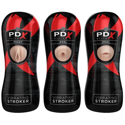PDX ELITE CONJUNTO STROKER 12 UNIDADES 6X VAGINA 3X ANO 3X BOCA