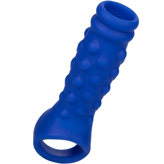 CALEXOTICS ADMIRAL CAPA PARA PeNIS COM FRISAS SILICONE LiQUIDO AZUL