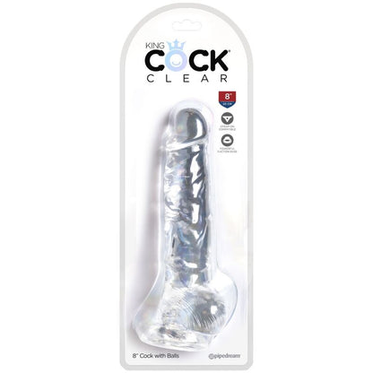 KING COCK CLEAR PeNIS REALiSTICO COM BOLAS 165 CM TRANSPARENTE