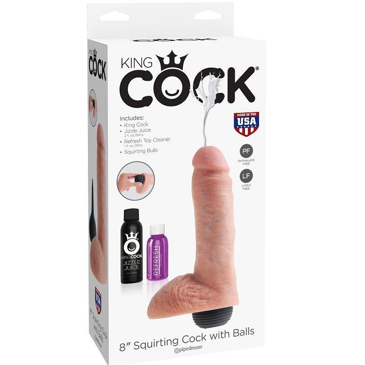 KING COCK PENE REALISTICO EYACULADOR NATURAL 2032CM