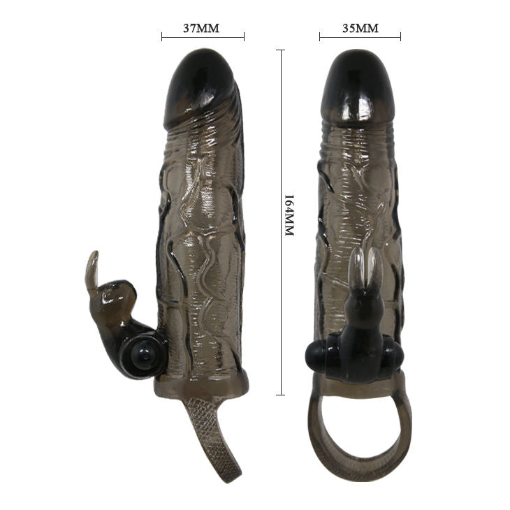 BAILE CAPA PARA PeNIS BRAVE MAN COM COELHO PRETO 165 CM