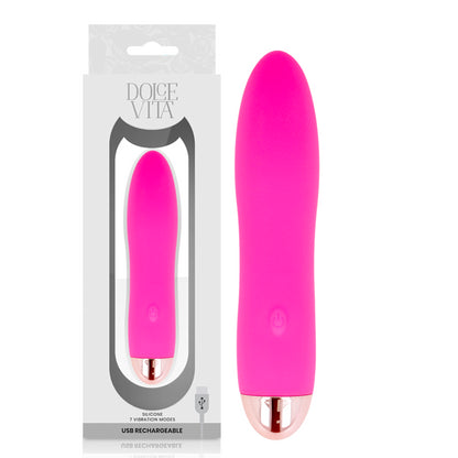 DOLCE VITA VIBRADOR RECARREGaVEL QUATRO PINK 7 VELOCIDADES