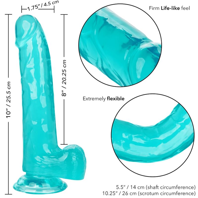 CALEXOTICS DILDO QUEEN TAMANHO AZUL 203 CM