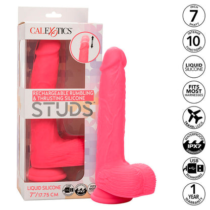 CALEXOTICS STUDS VIBRADOR REALISTA 10 VIBRAyoES ROSA