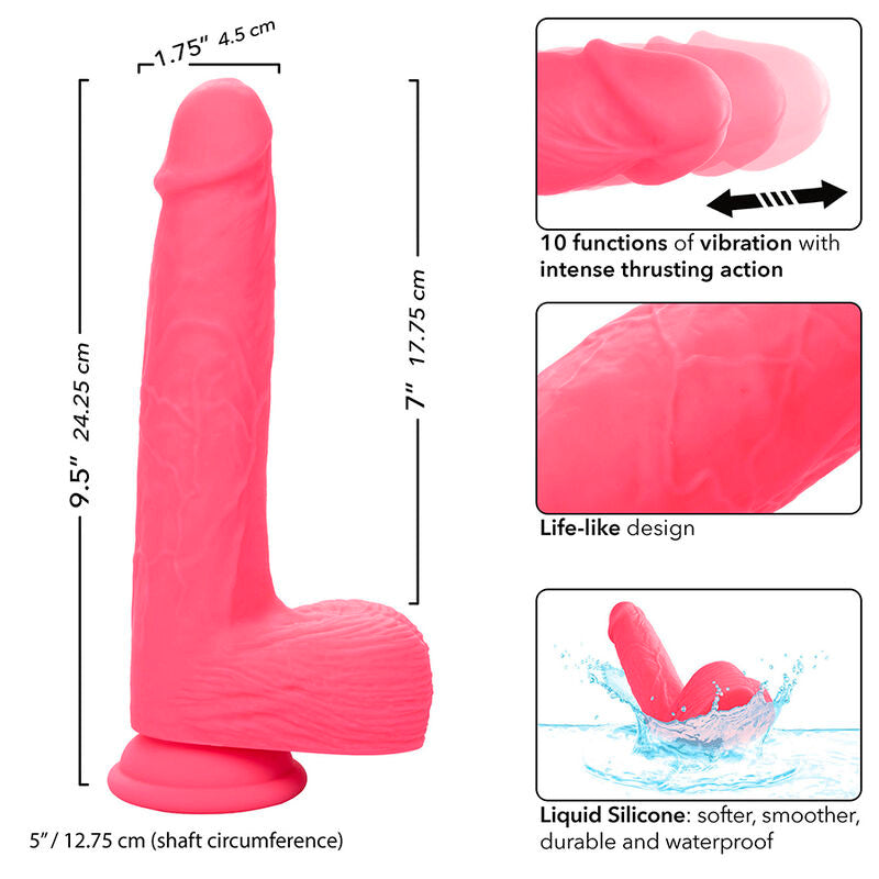 CALEXOTICS STUDS VIBRADOR REALISTA 10 VIBRAyoES ROSA