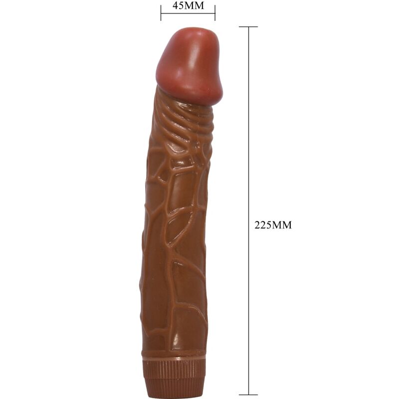 BAILE BOB VIBRADOR REALISTA 225 CM MULATO
