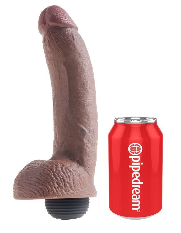 KING COCK PENE REALISTICO EYACULADOR MARRON 2286CM