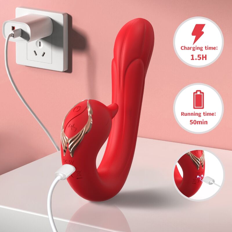 ARMONY VIBRADOR DELFIN MULTIPOSIyaO E EFEITO DE CALOR VERMELHO