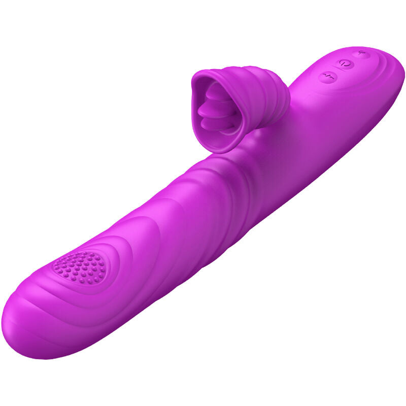 ARMONY VIBRADOR MULTIFUNO ANGELIA COM LiNGUA ESTIMULANTE EFEITO CALOR VIOLETA