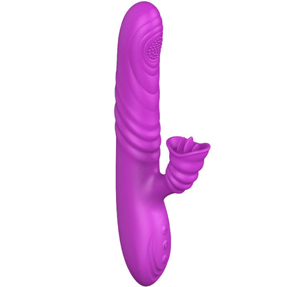 ARMONY VIBRADOR MULTIFUNO ANGELIA COM LiNGUA ESTIMULANTE EFEITO CALOR VIOLETA