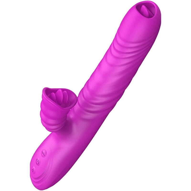 ARMONY ANGELIA VIBRADOR MULTIFUNO LiNGUA DUPLA EFEITO DE CALOR VIOLETA