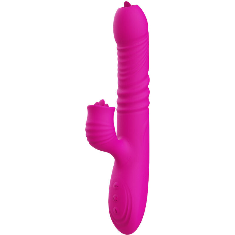 ARMONY FANNY MULTIFUNyaO VIBRADOR DE LiNGUA DUPLA FuCSIA EFEITO CALOR