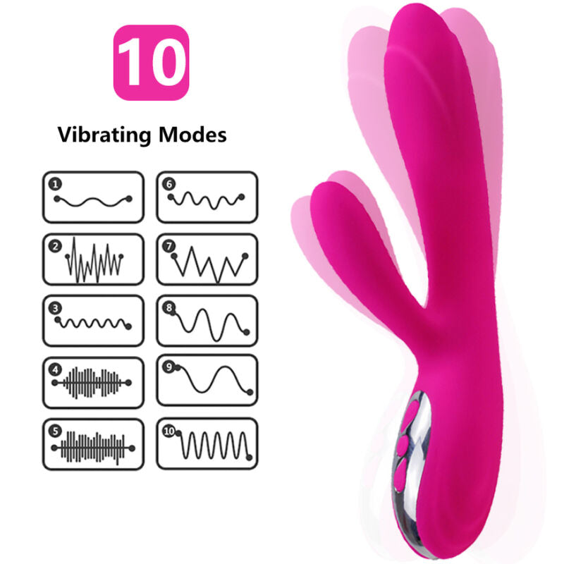 ARMONY VIBRADOR E ESTIMULADOR FLEXiVEL COM EFEITO DE CALOR FuCSIA