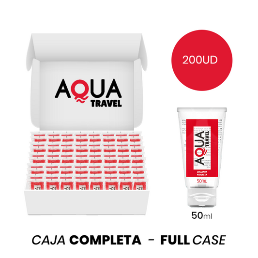 MOQ 200 AQUA TRAVEL LUBRIFICANTE a BASE DE aGUA AQUA TRAVEL SABOR LOLLIPOP 50 ML